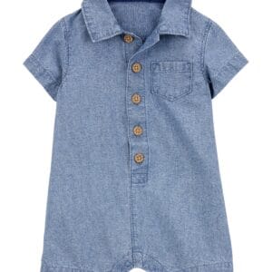 Enterizo Azul Con Cuello