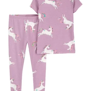 Pijama 2 Piezas Lila Estampado