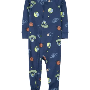 Pijama Enteriza Masculina Azul Turquí Estampado Universo Carter's