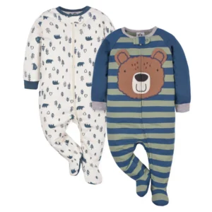 Set de 2 Pijamas Enterizas Masculinas Osos Gerber