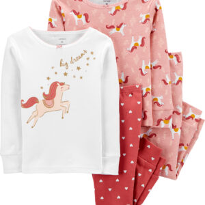 Set de 2 Pijamas De 2 Piezas Femeninas Rosadas Unicornio Oferta Carter's