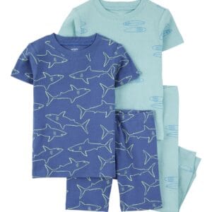 Set de 2 Pijamas Masculina 2 Piezas Tonos Azules Estampadas Carter's