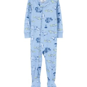 Pijama Enteriza Azul Estampada