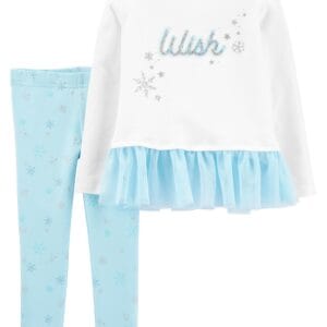 Set de 2 Piezas Blanco/Azul