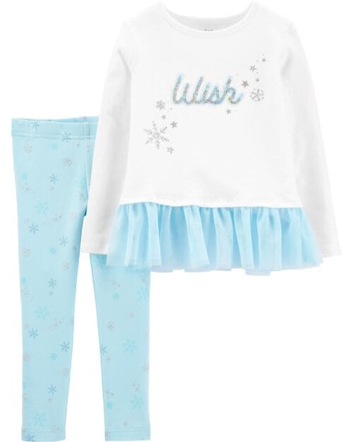 Set de 2 Piezas Blanco/Azul
