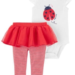 Set de 2 Piezas Rojo/Blanco