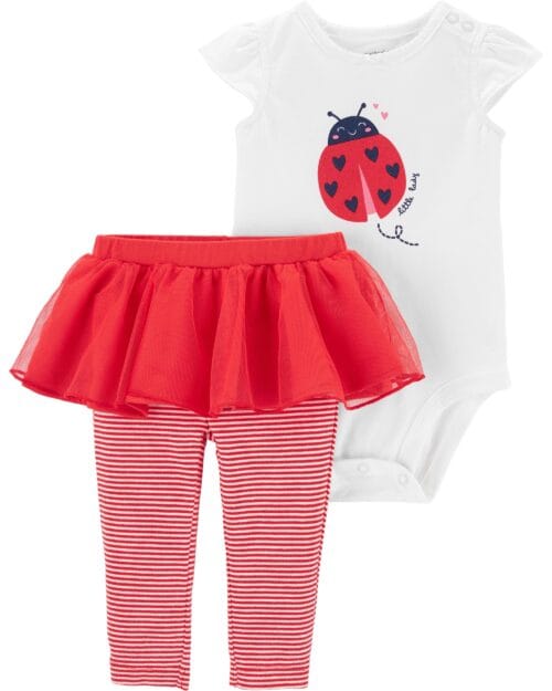 Set de 2 Piezas Rojo/Blanco
