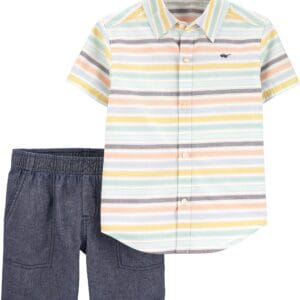 Set de 2 Piezas Pantalón Corto Y Camisa