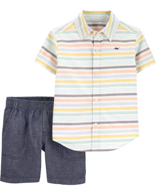 Set de 2 Piezas Pantalón Corto Y Camisa