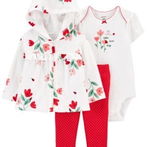 Set de 3 Piezas Rojo y Blanco