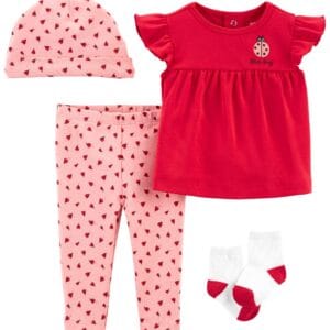 Set De Primer Día Estampado De Mariquitas