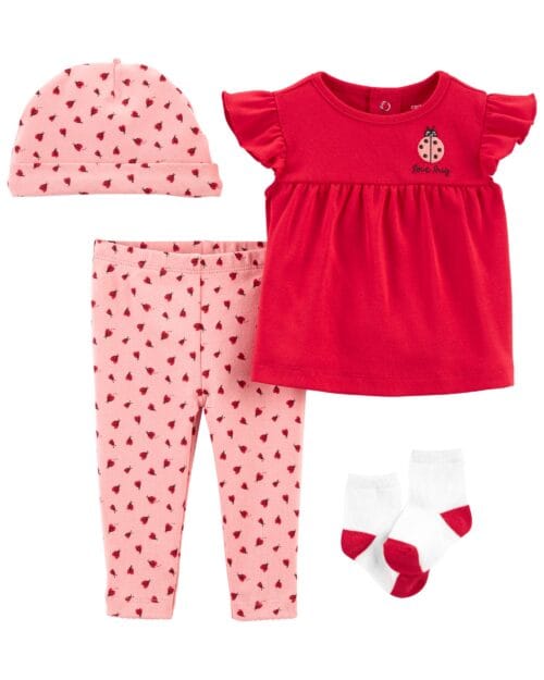 Set De Primer Día Estampado De Mariquitas