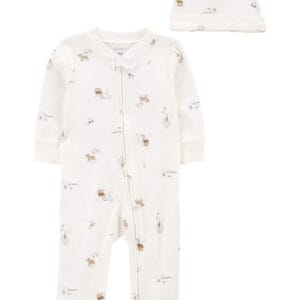 Set De Primer Estampado Casas Y Árboles