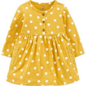 Vestido Mostaza Manga Larga