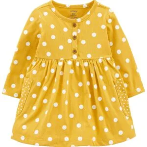 Vestido Mostaza Manga Larga