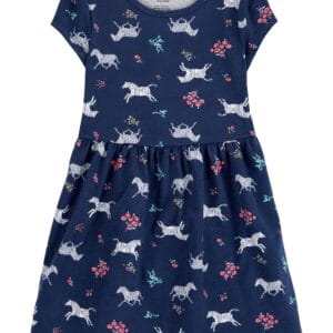 Vestido Azul Estampado