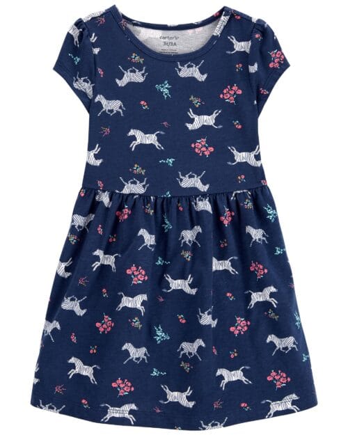 Vestido Azul Estampado