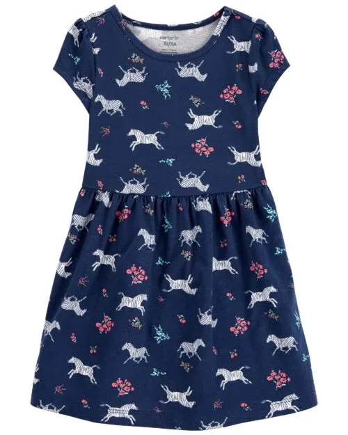 Vestido Azul Estampado