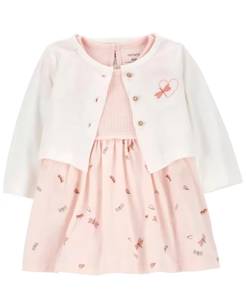 Vestido Con Chaqueta Blanca