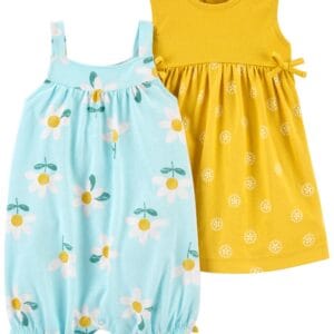 Set de Vestido Y Enterizo Flores