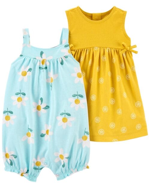 Set de Vestido Y Enterizo Flores