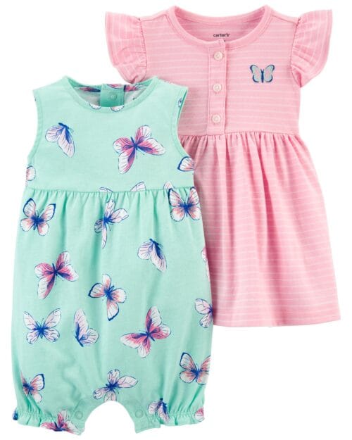 Set de Vestido Y Enterizo Mariposas