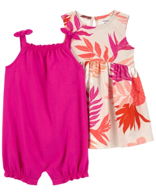 Set de Vestido Y Enterizo Fucsias