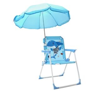 Silla plegable con sombrilla